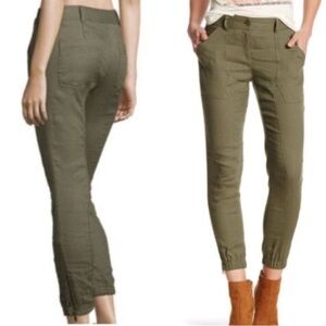 Veronica Beard army green cargo jogger pants, size US 27